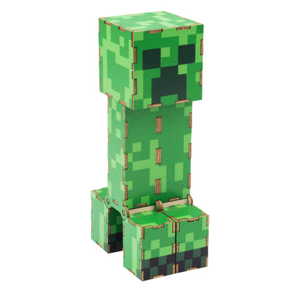 IncrediBuilds Minecraft Creeper 3D Wood Puzzle & Model Figure Kit (38 Pieces) - Build Your Own 3-D Video Game Toy No Glue Required - Officially Linensed - Easter Gift for Kids Girls Boys Teens